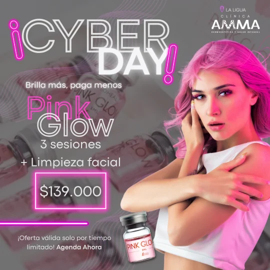 Cyber Day · Pink Glow, pieza gráfica de Clínica AMMA