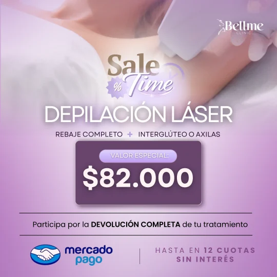 Sale Time · Depilación láser, pieza gráfica de Bellme Clinic