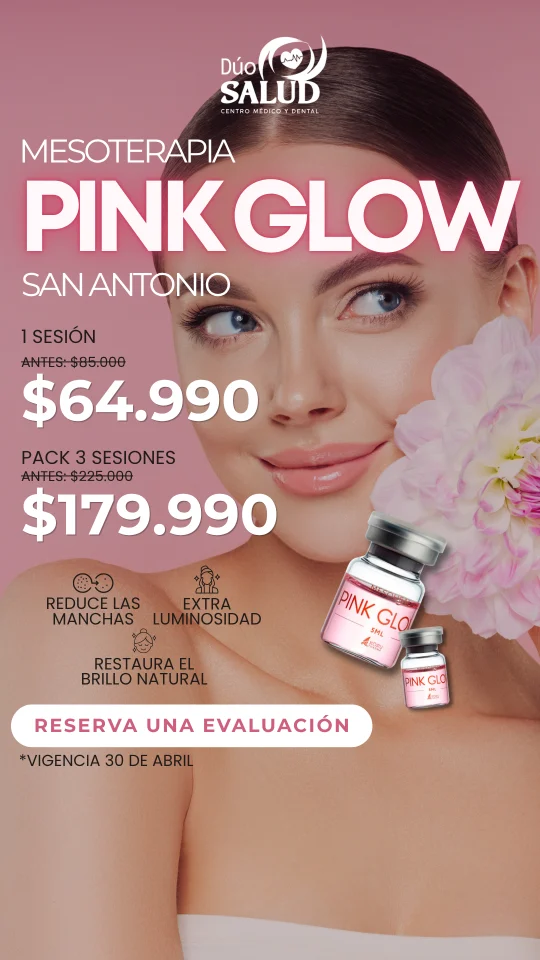 Pink Glow, pieza gráfica de Dúo Salud